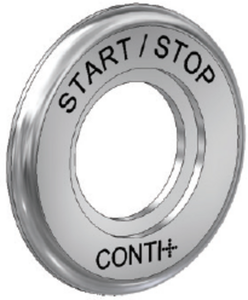 CONTI+ Rosette Piezo-Taster Ø 48 mm, Edelstahl Art.Nr. 0316751-S3897