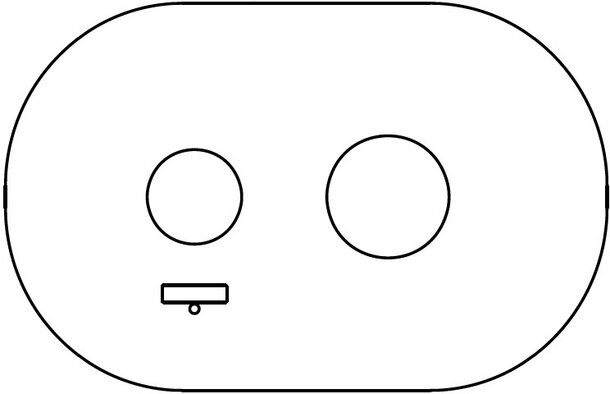 CONTI+ Abdeckplatte IR Sensor oval verchromt 0903400