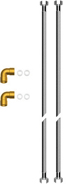 CONTI+ Set Flexschläuche für Anschluss von hinten und oben, flachdichtend, 1330mm x ½? Ü-Mutter x ½? Ü-Mutter Art.Nr. CONO670010