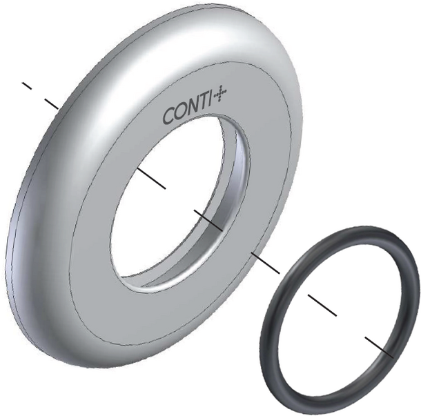 CONTI+ Schubrosette Ø 80 mm mit O-Ring CONZ0641000