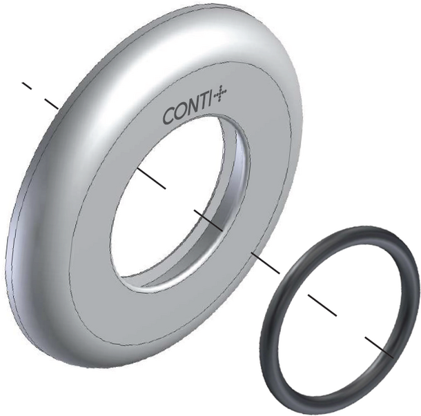 CONTI+ Schubrosette Ø 80 mm mit O-Ring  Art.Nr.  CONZ0641000